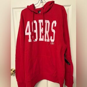 NWT 47 Brand SF San Francisco 49ers Red Hoodie Sweatshirt XXL